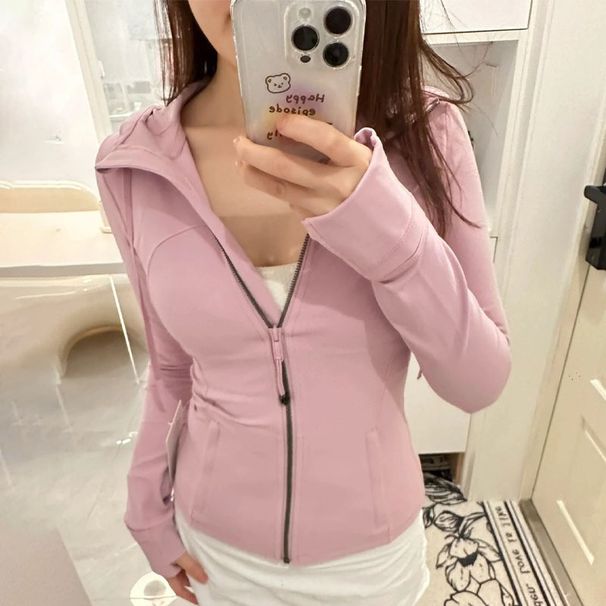 Women's UPF 50+ Hooded Sun Protection Jacket – Quick-Dry Yoga Running Top (S-XXL, 9 Colors, Nylon-Spandex Blend, Lightweight & Breathable)_ecoleips.com