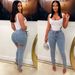 Women's Clothing High End Quality High Elastic Casual Ripped Washed Water Embellished Pearl Slim Fit Small Foot Jeans_ecoleips.com