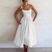 Women's Spring Dopamine Camisole Dress, Solid Color High-Waist Flared Dress_ecoleips.com