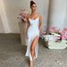 Women's Clothing Sexy Dress Slimming And Slimming Backpack Hip Slit Party Suspender Dress_ecoleips.com
