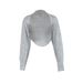 Women's Knit Dress & Vest Two-Piece Set – Stylish & Comfortable Long Sleeve Outfit For Spring, Fall & Winter – Casual Elegance In Solid Gray_ecoleips.com