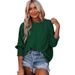Summer New Women's Loose-Fitting Large-Sized Round-Neck Solid Color Blazer_ecoleips.com