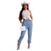 Women's Clothing Strap Halter Neck Crocheted Hollow Vacation Beach Top_ecoleips.com