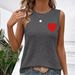 Women's Sleeveless Casual T-Shirt Spring/Summer New Style A12 Print_ecoleips.com