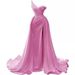 Women's Clothing New Evening Dress One Shoulder V Neck Retro Slit Sexy Party Performance Travel Wedding Evening Dress_ecoleips.com