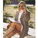 Autumn Winter New Loose Cotton-Padded Thickened Warm Houndstooth Mid-Length Wool Coat Woolen Blazer For Women_ecoleips.com