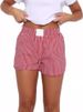 K European And American Women's Lazy Style Striped Patchwork Sleepwear Shorts, Casual And Fashionable_ecoleips.com