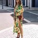 2026 Summer Women Sexy V-neck High Waist Printed Split Dress_ecoleips.com