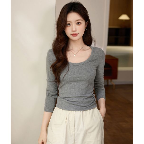 2025 #High Quality Products # Skin Friendly And Comfortable Modal Premium Cotton 2025 Autumn Outfit New Long Sleeved T-Shirt_ecoleips.com