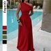 Voya Women's European And American Evening Elegant Off-shoulder Long Dress, Women's Clothing, 2026 Summer Dress_ecoleips.com