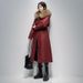 Women's Detachable Rabbit Fur Parka Coat, Knee-Length & Ankle-Length Winter Jacket With Hood, Windproof Outerwear For Extreme Cold (M-XXXL), Wine Red_ecoleips.com
