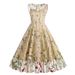 Amazon Heavy Embroidered Dress Sleeveless round Neck Elegant Skirt Cross Border Europe & America 50S Style 8065_ecoleips.com