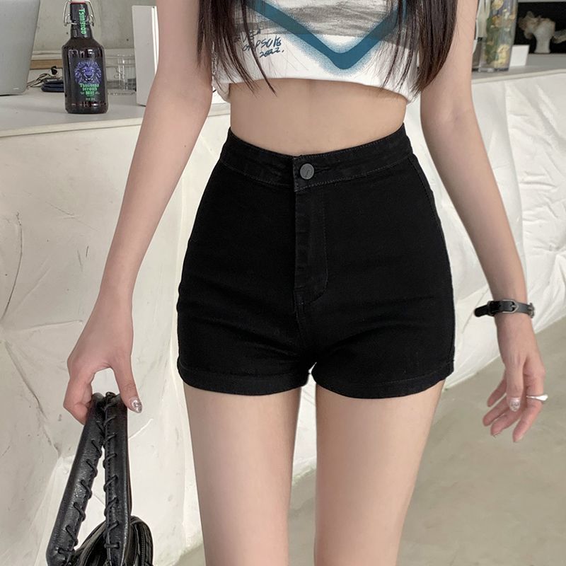 Women's Clothing Denim Shorts Women's Spring And Summer New Loose Slim Single Breasted A Line Wide Leg Hot Pants_ecoleips.com
