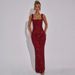 Sexy Shoulder Strap Sequin Mesh Diamond Suspender Dress For Women, Autumn And Winter New Style Temperament, Waist_ecoleips.com