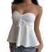 2026 Summer New Women's Clothing High-end Sweet And Spicy Style Strapless Vest Slim Fit Sleeveless Top_ecoleips.com