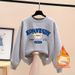 Women's Unique Design round Neck Sweatshirt Loose Fit Casual Stylish Fleece Lined Thickened Top for Spring Autumn Winter_ecoleips.com
