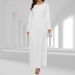Women's Clothing Muslim Basic Simple Long Sleeve Inner Dress_ecoleips.com