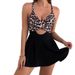 Women's One Piece Swimsuit American Style Print Cinching Waist Sexy Beach Vacation Fashion Swimwear_ecoleips.com