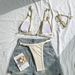 Sexy Color Block Bikini Women's Clothing Swimsuit 2026 American Style Beach Swimming Suit For Vacation Popular Export_ecoleips.com