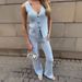 Women's Clothing V Neck Top Short Top Long Beach Bohemian Straight Wide Leg Pants Suit For Women_ecoleips.com