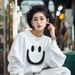 Women's Winter Fleece Lined Thickened Long Sleeved T-Shirt Pure Cotton round Neck Pullover Loose Fit Top 320G_ecoleips.com