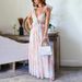 2024 European And American Foreign Trade Women's Clothing Cross-border Summer Fashion Floral French Retro Waist-exposed_ecoleips.com