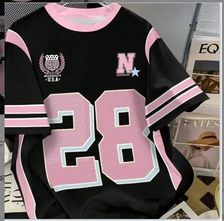 Women's 3D Printed Short Sleeve Baseball Tee Streetwear Top with Mesh Panels Inspired Design_ecoleips.com