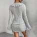 Voya Women's Sexy, Elegant And Fashionable Set For Spring And Summer, New Style With Mushroom Edge And Slim Fit, Two-piece Set_ecoleips.com