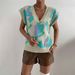 Women's Clothing V Neck Women's Ribbed Jacquard Sweater Temperament Fashion Knitted Vest_ecoleips.com