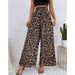 Women's INS Trendy Leopard Print Casual Wide Leg Pants Elastic Waist Loose Fit Bottoms_ecoleips.com