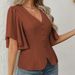 2026 European And American Fashionable Deep V-Neck Solid Color Single-Breasted Waist-Cinching_ecoleips.com