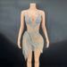 Women's Clothing Elegant Shining Diamond Backless Sexy Apricot Evening Dress New Design Women's Dress Party_ecoleips.com