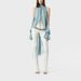 K New Women's Sweet, Fresh, Casual Irregular Stand Up Collar Loose Solid Color Hanging Neck Shirt_ecoleips.com