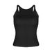 Aria Basics Aria Basics European And American Style Sexy Slim-fit U-neck Tank Top, 2025 Summer New Cross-border Pure Cotton Ribbed Camisole For_ecoleips.com