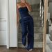 Women's Strapless Vest Top And Casual Trousers Set American Style Summer Vacation Spring Autumn Clothing_ecoleips.com