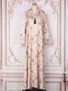 Women's Robe New Printed Embroidery Large Swing Muslim Dress_ecoleips.com