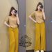 Women's Clothing Summer Women's Chic Two Piece Set Style Striped Top Wide Leg Pants Cool Clothing For Formal & Casual For Women_ecoleips.com