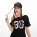 HeyHenry Women's Asymmetrical Print Top Short Sleeve Slim Fit Trendy T-Shirt Hot Girl Summer Niche_ecoleips.com