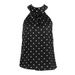 2025 Autumn New Cross-Border Design American Hot Girl Style Acetate Polka Dot Tie-Neck Camisole For Women_ecoleips.com