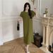 Plus-size Puff Sleeve Women, New Summer Style, Loose And Slimming, French Niche Design Long Dress For Petite Figures_ecoleips.com