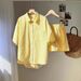 Summer Fashion Women's Casual Loose Shorts With Pockets Striped Design Early Autumn Suit Top Women's Clothing_ecoleips.com