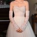 Royal Style Long Wedding Gloves Heavy Beaded Ethereal Lace Fingerless Sleeve White Dress Accessories_ecoleips.com