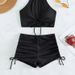 European And American Style Women's Hot Spring Conservative Export Solid Color Huludao Bikini Sexy Backless Swimsuit_ecoleips.com