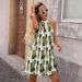 Women's Clothing Halter Neck Sleeveless Printed Dress Off Shoulder Style_ecoleips.com