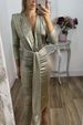 Women's Clothing Autumn And Winter Sexy V Neck Dress Solid Color Hot Stamping Tight Hip Skirt_ecoleips.com