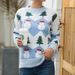 Christmas-Themed Women's Knit Sweater Cozy Oversized Pullover Round Neck Long Sleeve Casual Winter Top_ecoleips.com