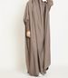 Elegant Plus Size Casual Maxi Dress For Women - Soft Flowy Solid Color Tunic Dress With Pockets_ecoleips.com