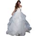 2025 New Spring Style Flowing Tulle Wedding Dress Strapless Waist Cinching Dreamy Floor Length Gown for Brides_ecoleips.com