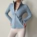 Lulu Fleece-Lined Yoga Jacket Women, High Elasticity, Slim Fit, Stand Collar, Sports Top For Spring Autumn, Running And_ecoleips.com