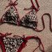 Leopard Print Color Block Two Piece Swimsuit High End Beach Bikini for Women Lace up Design European And American Style Hot Spring Swimwear 2026_ecoleips.com